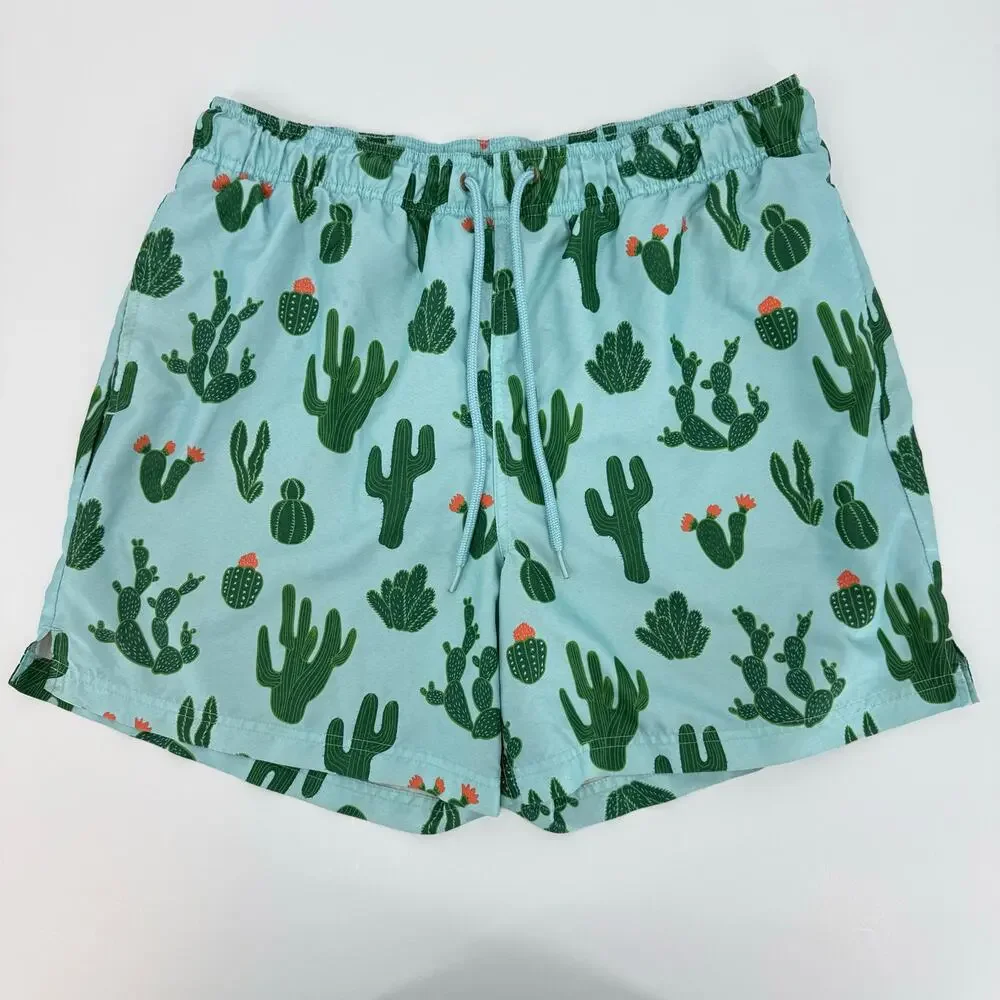 Lot of 3 Men's Size Large Swim Trunks Cactus Patriotic George Lined Drawstring